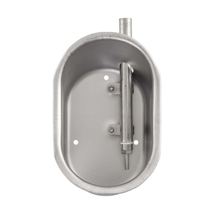 Poidło owalne dla tuczników, materiał ze stali nierdzewnej.