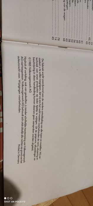 Książka obsługi instrukcja VW Golf 2