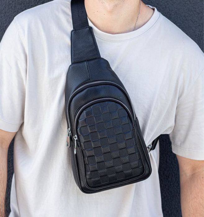 Сумка чоловіча шкіряна Слінг