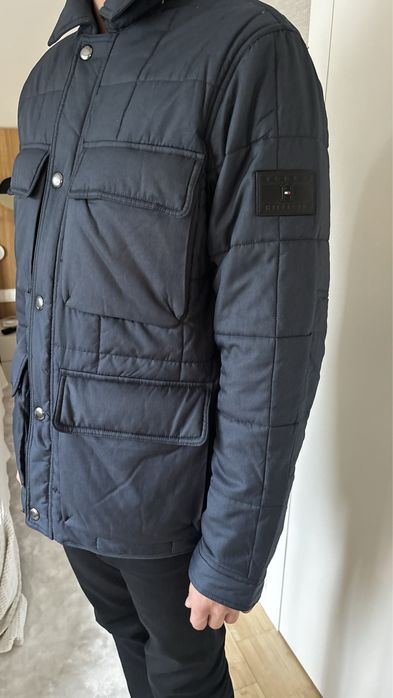 Tommy hilfiger kurtka przejściowa elegancka granatowa S modna jesień