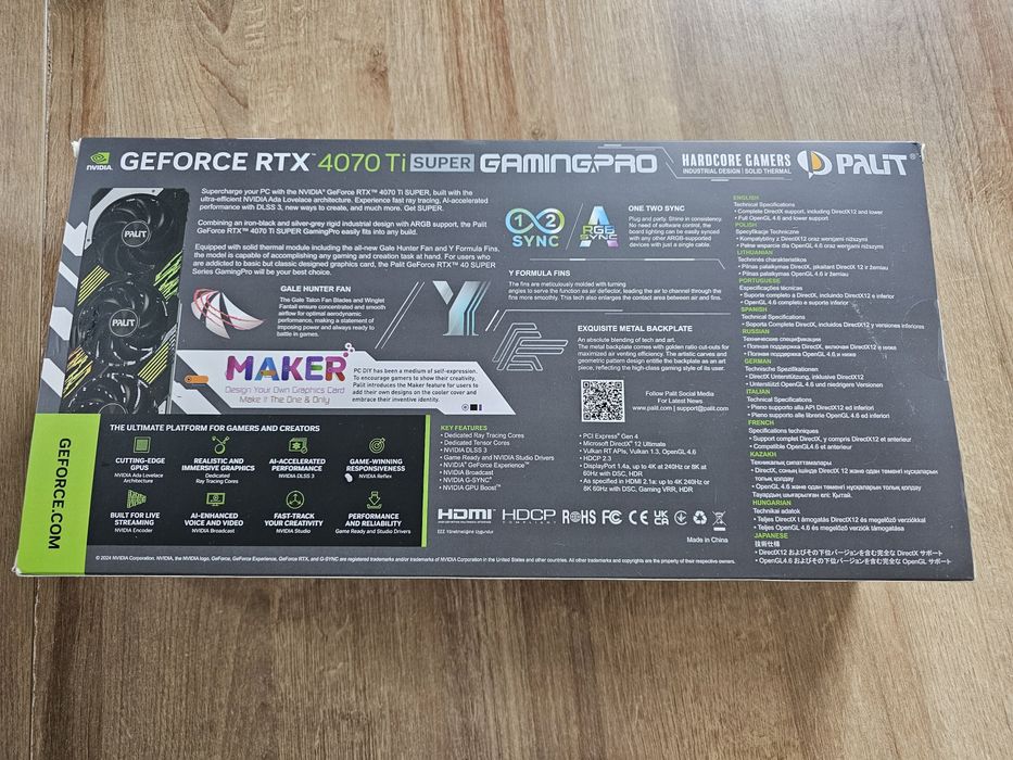GeForce RTX 4070 TI SUPER 16GB Palit Gaming Pro Nvidia