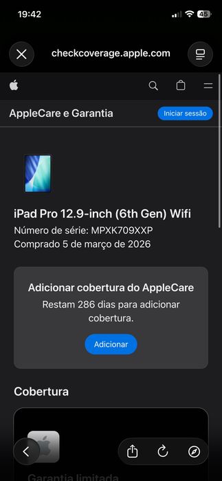 iPad Pro 12.9” 6.ª Geração 256GB - Troca por BMW