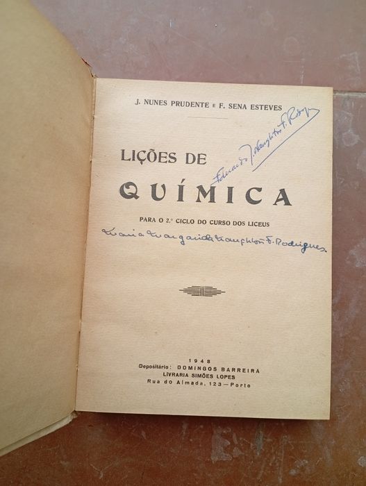 livro "Lições de Química"