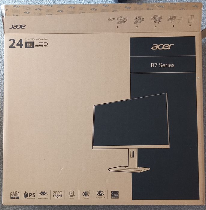 Monitor 24' Acer B247Y 75Hz FullHD Pivot