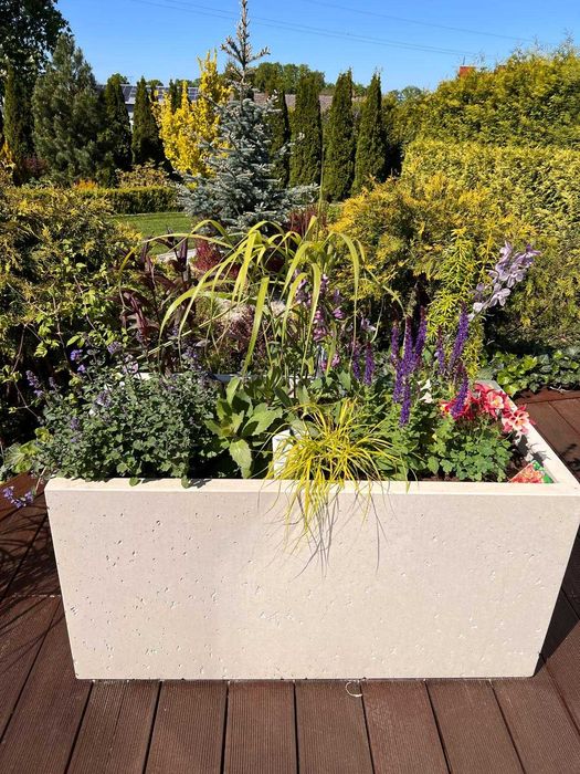 Donica betonowa 100x50x50 cm, kolor: BIAŁY  PRODUCENT!!!