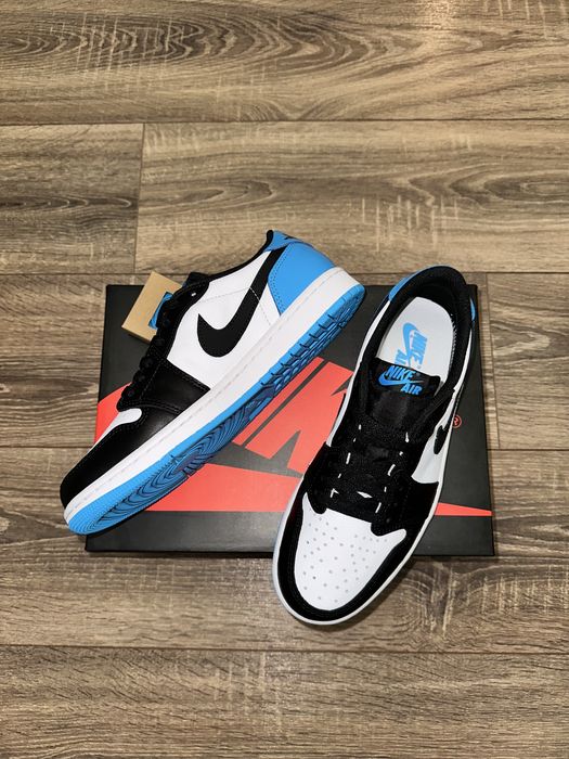 Jordan 1 retro low Black Dark Powder Blue