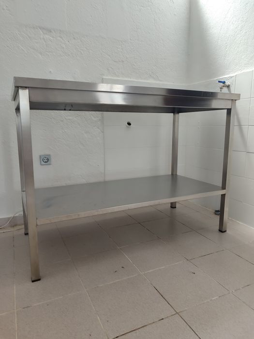 Bancada inox 138cm