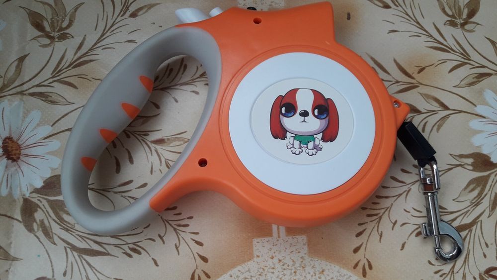 Рулетка для собак 5 метров поилка ошейник светящийся