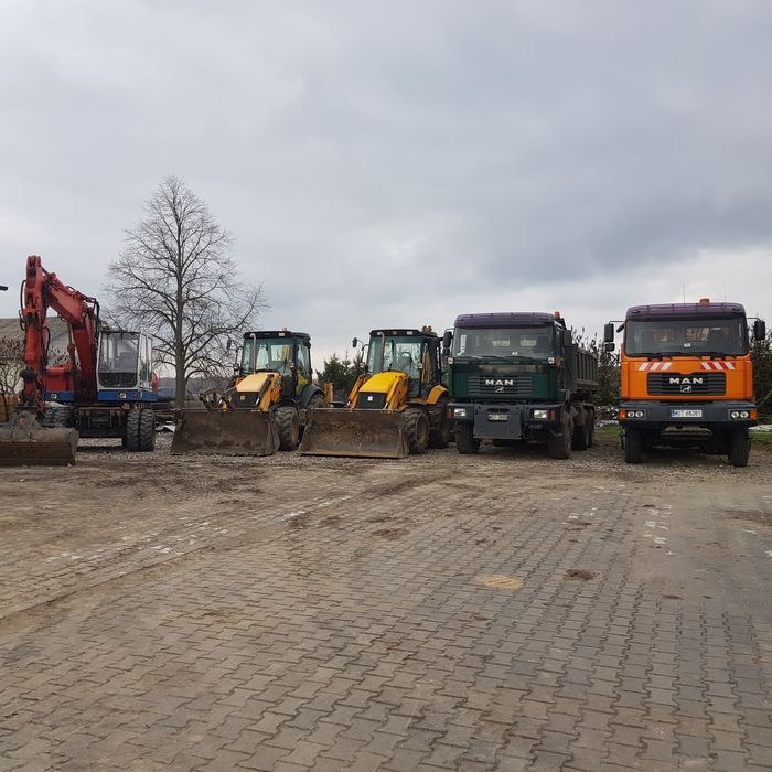 USŁUGI:Koparko-Ładowarka , Koparka Kołowa Roboty Ziemne Rozbiórki