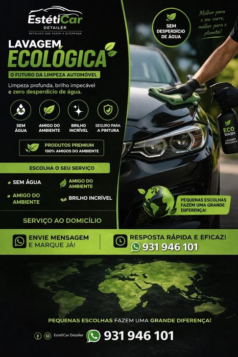 Lavagem ecológica, Limpeza e higienizacao de interiores de carros.