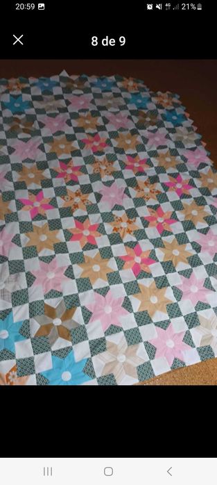 Colcha tradicional de retalhos