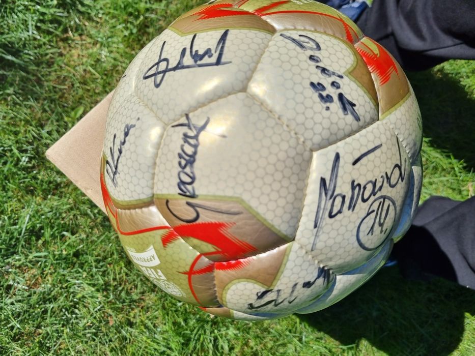 Piłka kolekcjonarska z autografami Marcin Robak i inni RTS Widzew Łódź