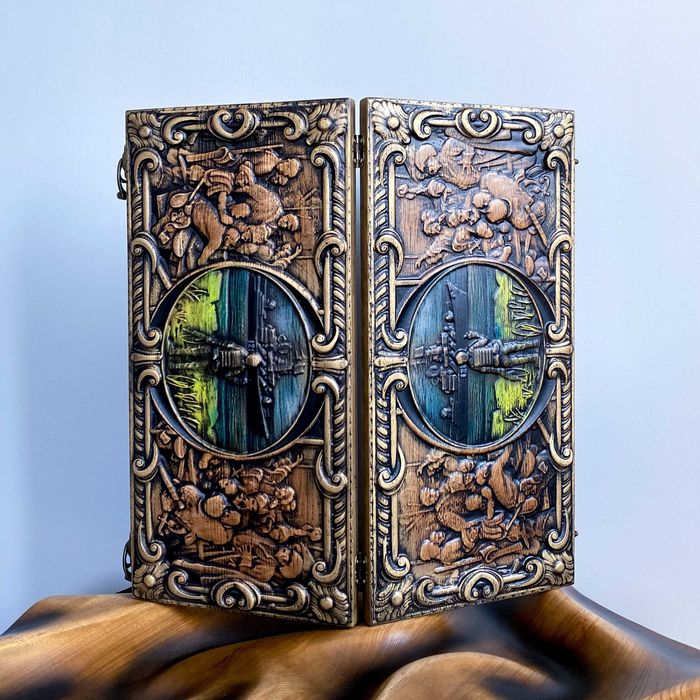 Люкс! Нарди на Подарунок  для справжнього Українця Нарди ручної роботи