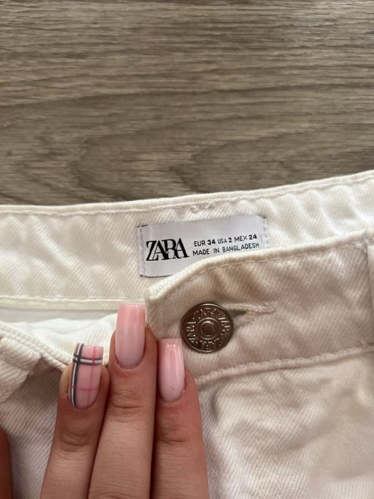 білі джинсові  шорти Zara