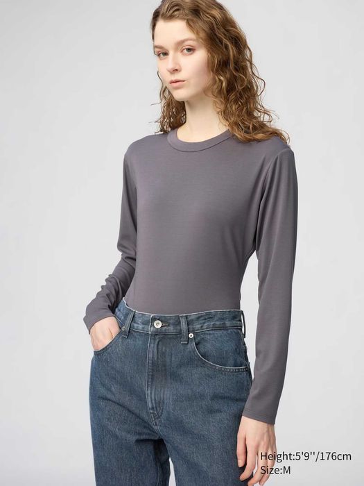 Боді комбідрес airism з довгим рукавом uniqlo