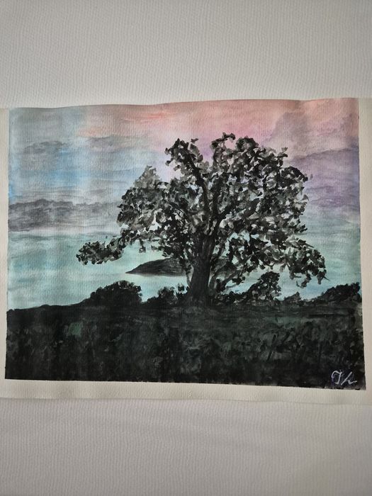 Pintura em aguarela Memórias da Costa Rica.