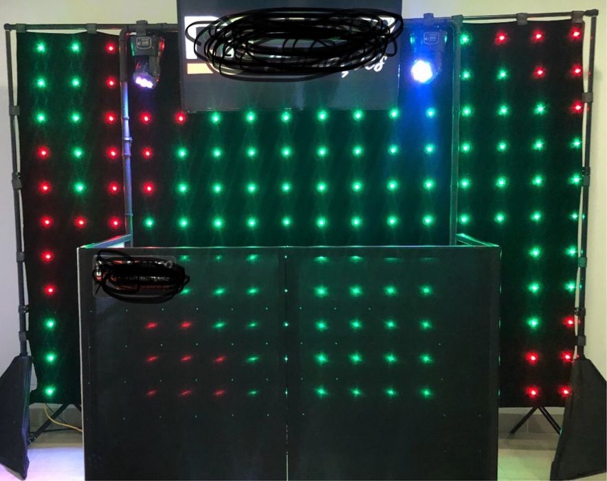 Cortina led rgb p dj banda