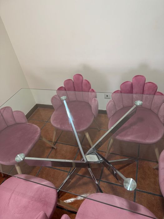 Mesa de Jantar Vidro Temperado 180x90 – Como Nova