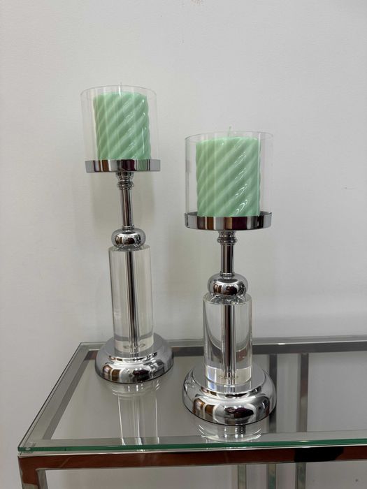 Conjunto de Móveis de Design em Inox e Vidro – Como Novo