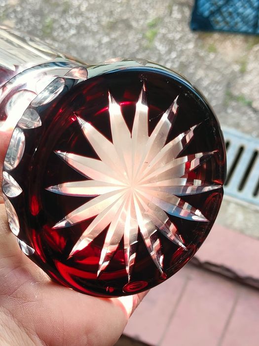 Jarra de cristal overlay português