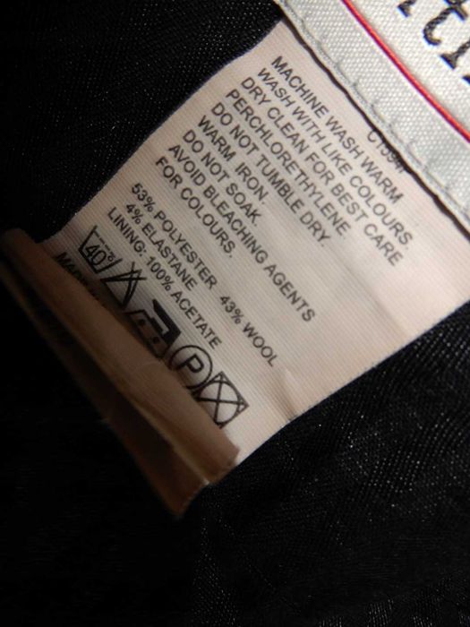 Spodnie eleganckie wizytowe biurowe czarne kant wełna 54/96 54