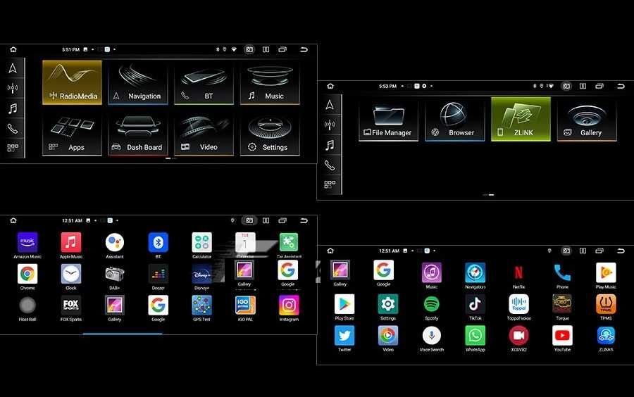 CarPlay Android Auto Radio FM RDS DAB+ Opcja Android Bluetooth YouTube Yanosik WiFi 4G MP3 MP4 GPS Audi A4 B8 A5