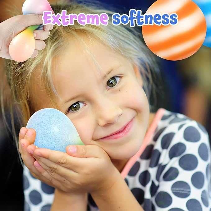 Силиконовый мячик антистресс диаметром 5.5 см ZaxiDeel - набор 4 шт.