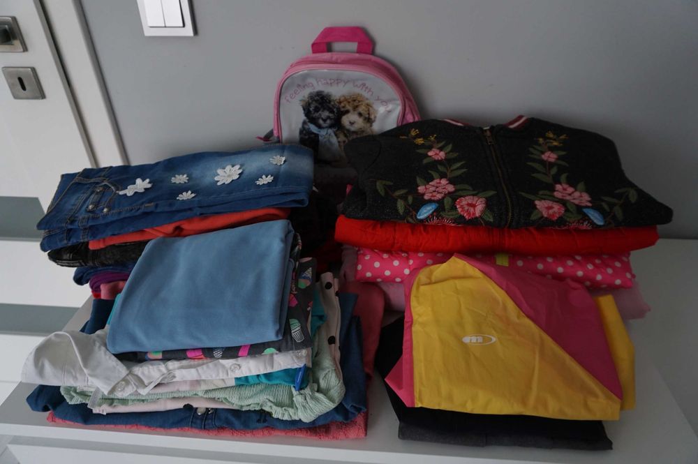 paka ubrań 25 szt. wiosna/ lato~ Zara~ h&m~ kurtka r.122/128