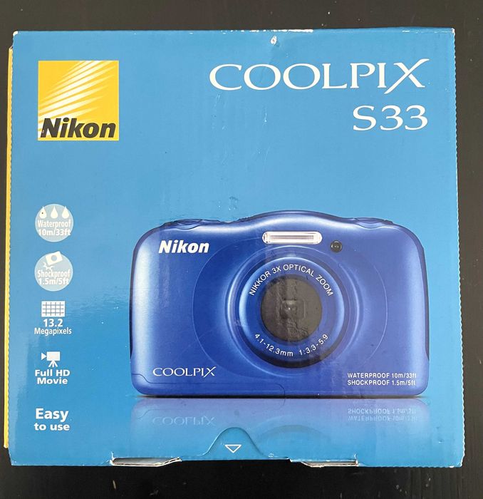 Câmara fotográfica, prova de água e choque, COOLPIX S33 NIKON