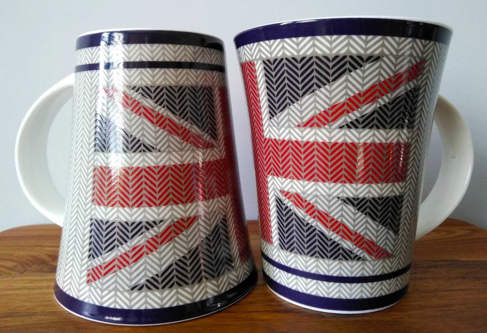 Kubki ceramiczne z brytyjską flagą Union Jack 2 sztuki