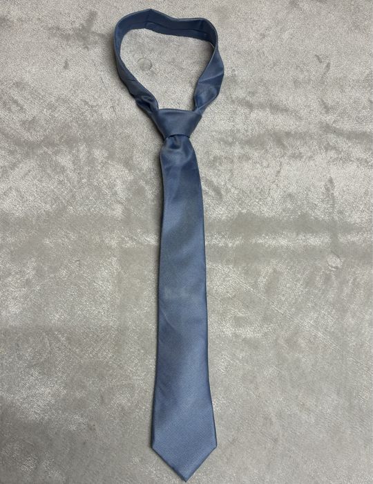 Zara man krawat niebieski baby blue  wesele modny