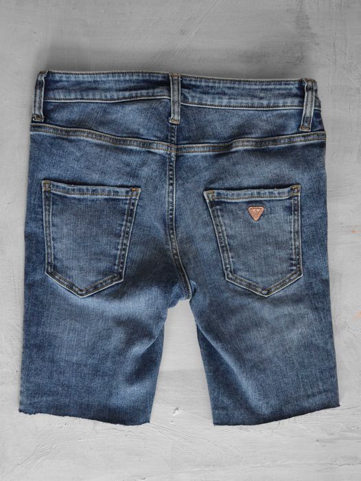 jeansowe bermudy Guess szorty z wysokim stanem S/M