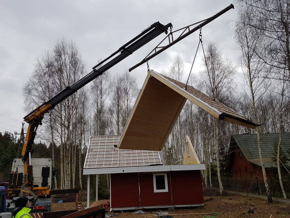 Transport HDS Dźwig Dźwigi Domku  holenderski Kontener