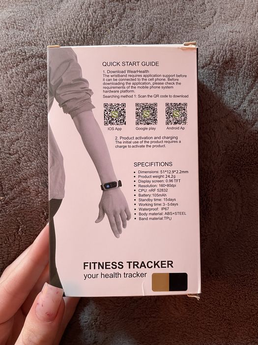 Розумний фітнес браслет водонепроникний Bluetooth Fitness Tracker