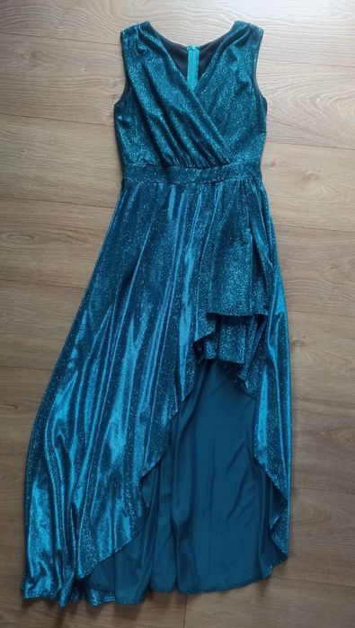 Sukienka brokatowa asymetryczna