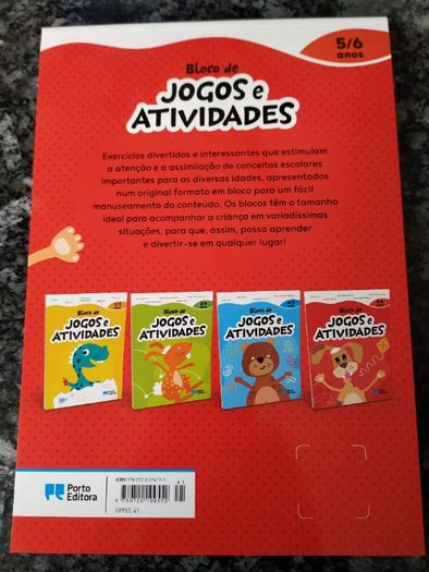 Bloco de Jogos e Atividades - 5/6 Anos - Porto Editora