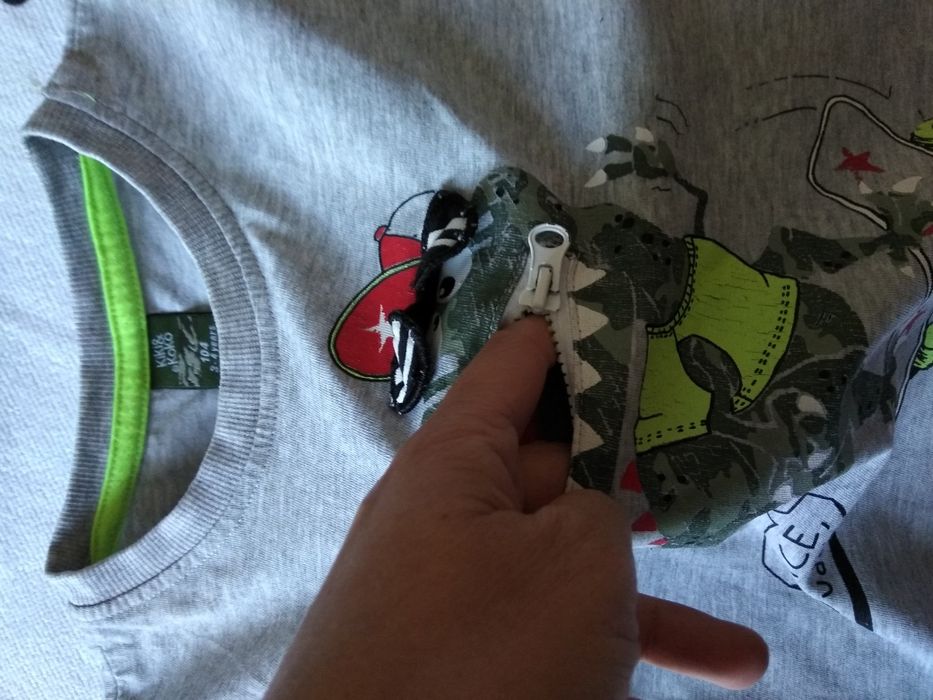 Tshirt szary z dinozaurem 98/104 Kiki&Koko