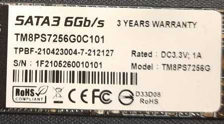 SSD M.2 SATA 256GB TeamGroup | Повністю перевірений, ідеал