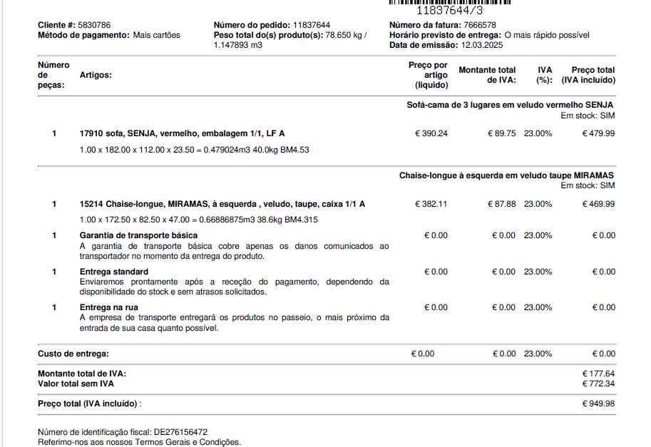 Sofá Chaise longue MIRAMAS Veludo Taupe