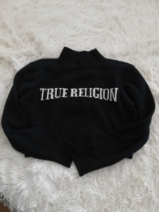 sweter True Religion xs s 34 36 czarny półgolf True Religion xs s 36
