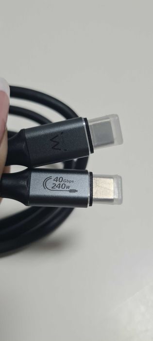 Cabo USB-C para USB-C 40Gbps (1 Metro) - Alta Velocidade / Vídeo 8K