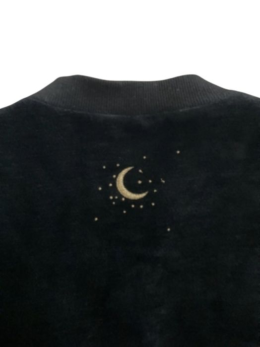 DZIEŃDOBRY bluza kurtka bomberka S M welur czarna unikat 16 egz.