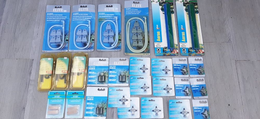 Pedras e tubos difusores, ligações/ derivações para bombas de ar