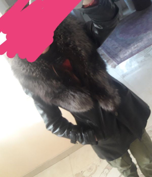 Акция!!Пальто кожа!!! Песец , кролик