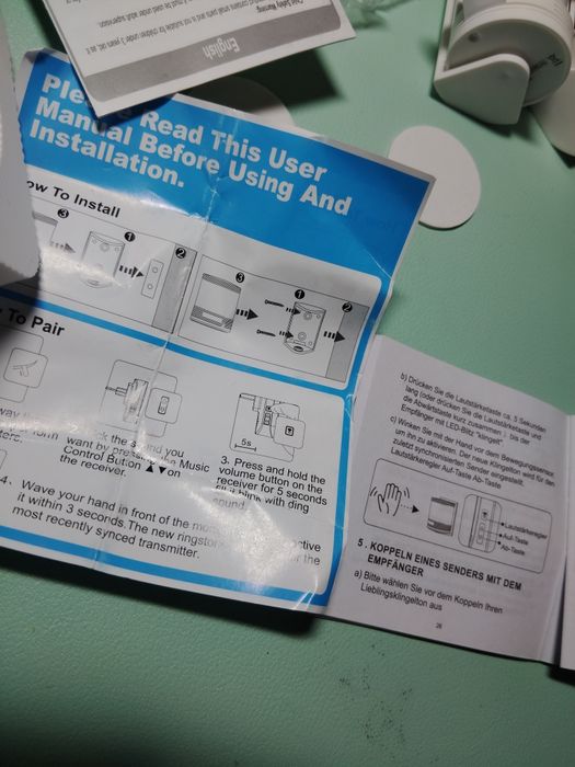 Mini alarm dwie czujki ruchu bezprzewodowe