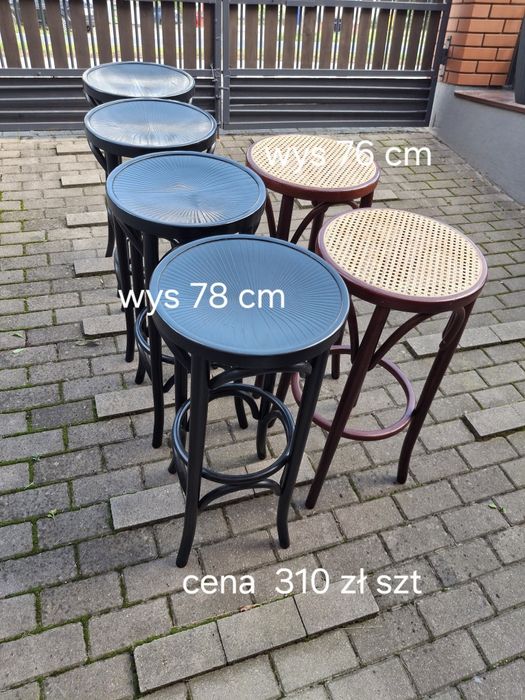 Taborety i hokery drewniane stare