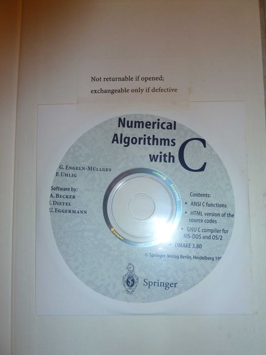 Livro "Numerical Algorithms with C"425473461485588482