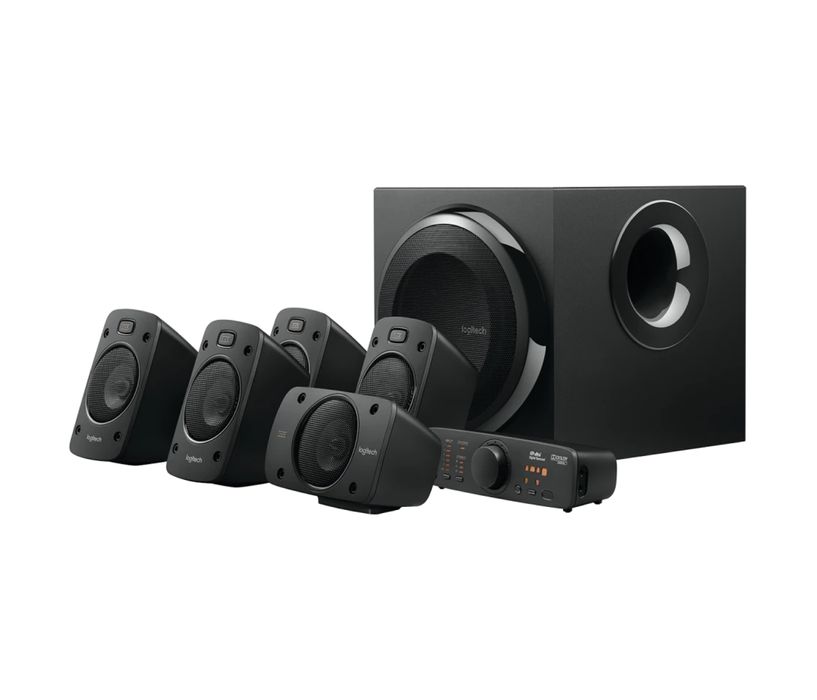 Sistema Som 5.1 Logitech Z906 com 1000W peak