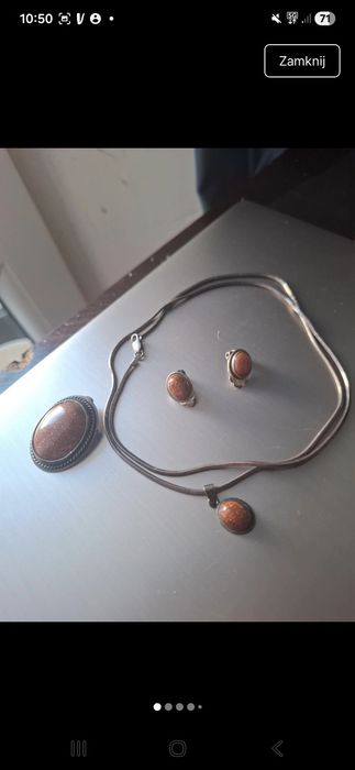 Stary komplet bizuteri piasek pustyni