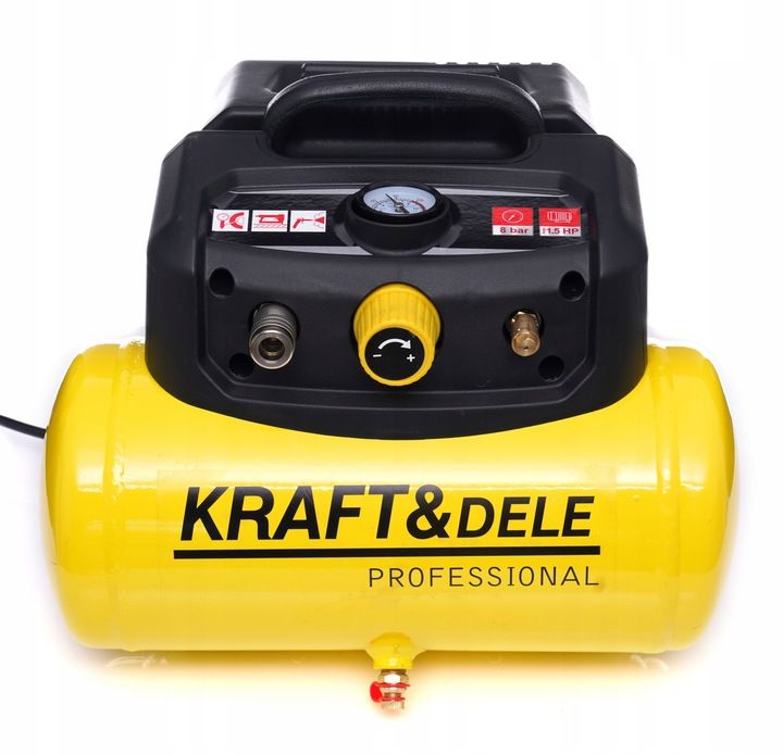 Kompresor Bezolejowy 6l Sprężarka 1.5km 8bar 230v* Kraft ** New Model